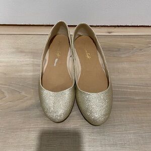 American Eagle by Payless Sparkling Gold Flats